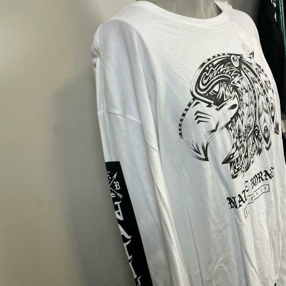 CROOKS 100%COTTON/COTON Men's Long Sleeve T-Shirt Wool NB-002342-045 SIZES : 3XL